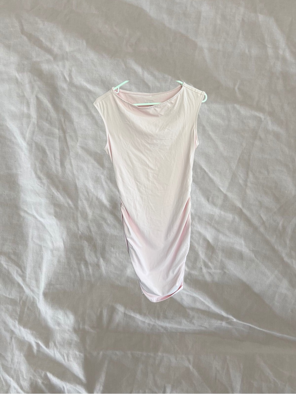 Pink polyester & spandex dress
